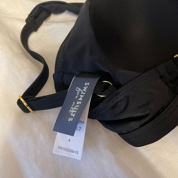 Swimsuits For All Expert Multi-Way Black Halter Padded Swim Bikini Top (size 4) - Picture 6 of 6